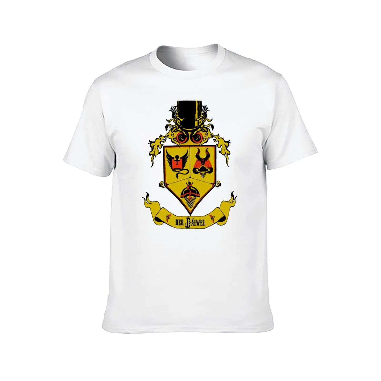 Фото Der D?iwel Crest Gold футболка для мужчин забавная мужская футболка с рисунком роскошная мужская футболка дизайнерская футболка №2