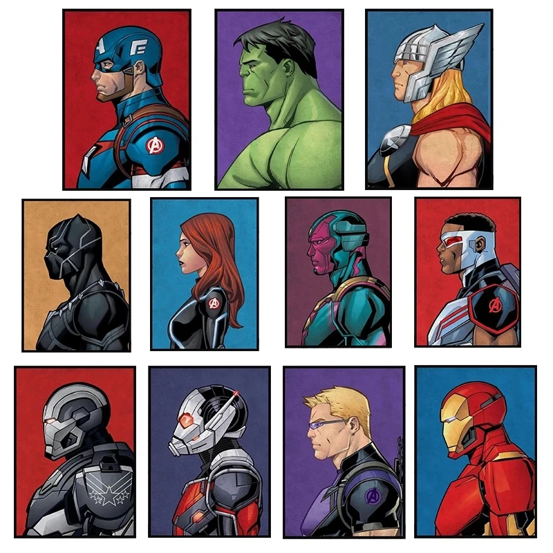 

Принты и плакаты Marvel Мстители Супергерои Marvel декоративные картины настенное Искусство украшение детской комнаты