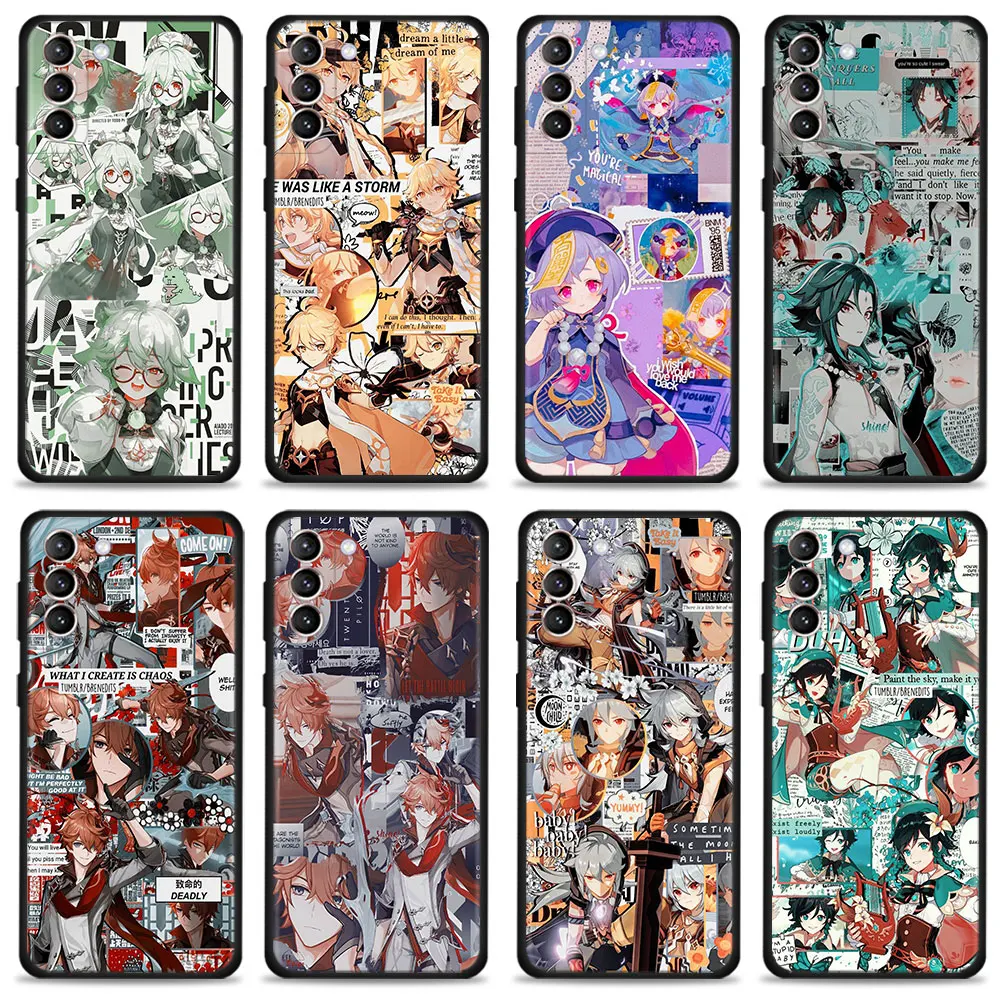 

Shell Case For Samsung S9 S8 S22 Ultra 5G S21 Plus S20 FE 2022 S10 S7 S10e Hot Anime Genshin Impact
