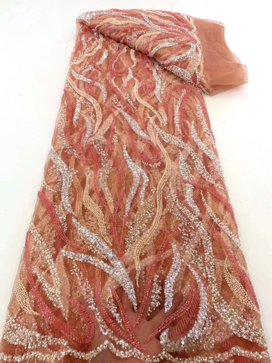 

Горячая Распродажа, африканская вышивка, бусины ручной работы с разноцветными блестками, высокое качество с великолепным фотофатином