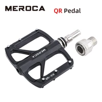 meroca bicycle pedal quick release ultra light sealed 3 bearing mtb anti slip for brompton bike pedals