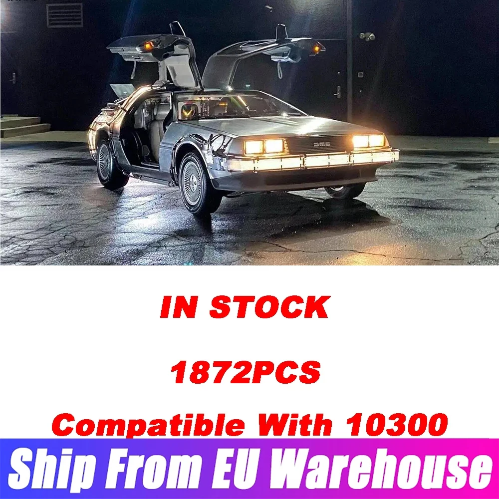 IN STOCK NEW Technical 10300 Back To The Future Time Machine Supercar Model Building Kit Block Bricks Children Toys Kid Gifts