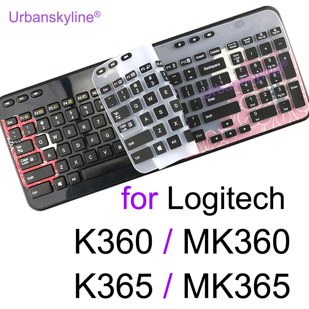 Чехол для клавиатуры для Logitech K360 K365 MK360 MK365 для беспроводной логии, защитный чехол прозрачный силиконовый чехол из ТПУ