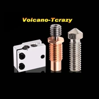 3d printer accessories increase volcanic heating blockdual metal v6 tcrazy high end laryngeal nozzle kit