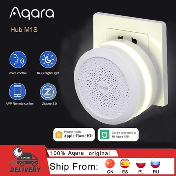 Aqara Hub M1S E1 Gateway Wireless Smart Gateway 3 ZigBee Connect Alarm System Monitor Remote Control Center For Mi Home Homekit 1