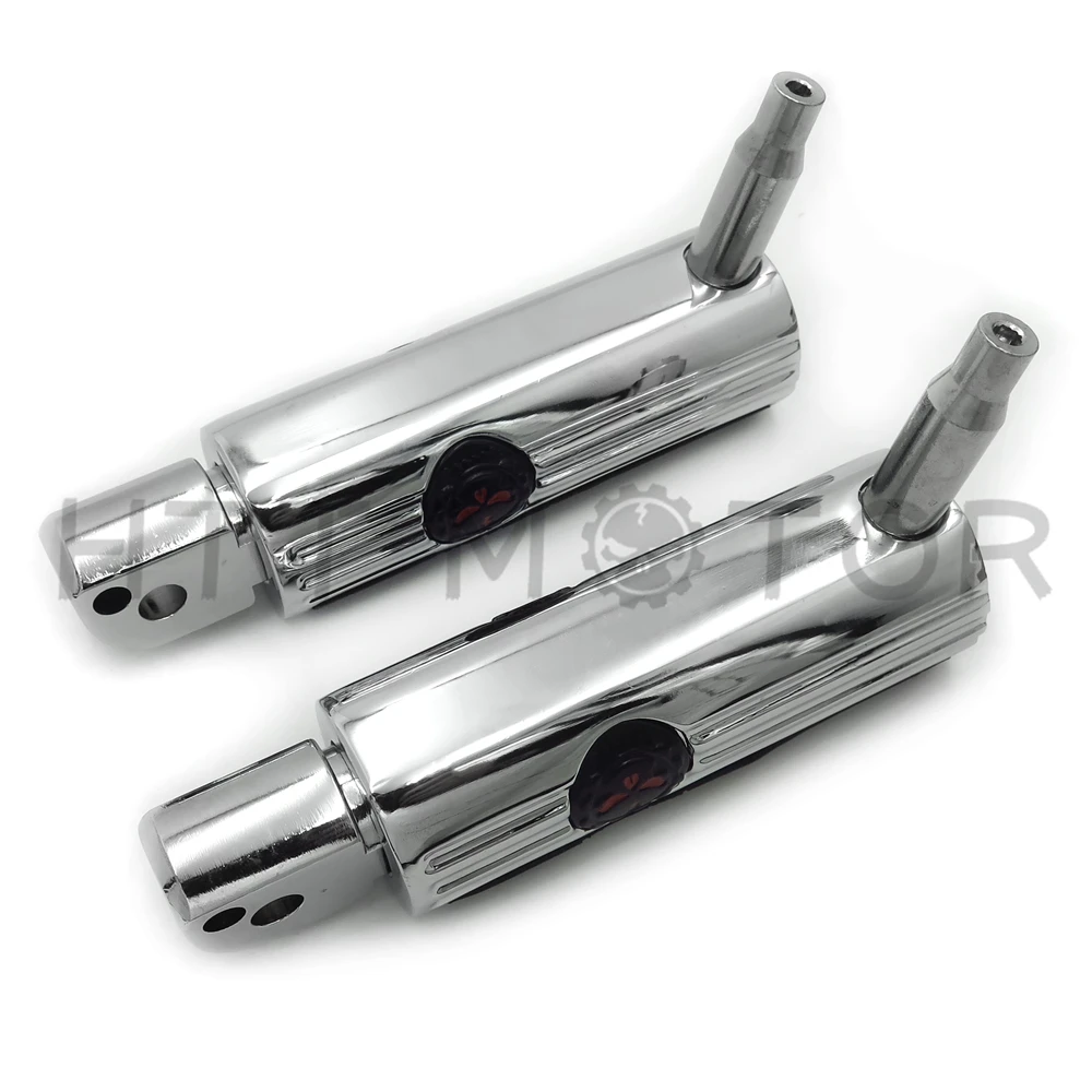 

Aftermarket free shipping Defiance Footpegs Chrome For Harley Davidson passenger 2018-later Softail Fat Boy FLFB Fat Bob FXFB