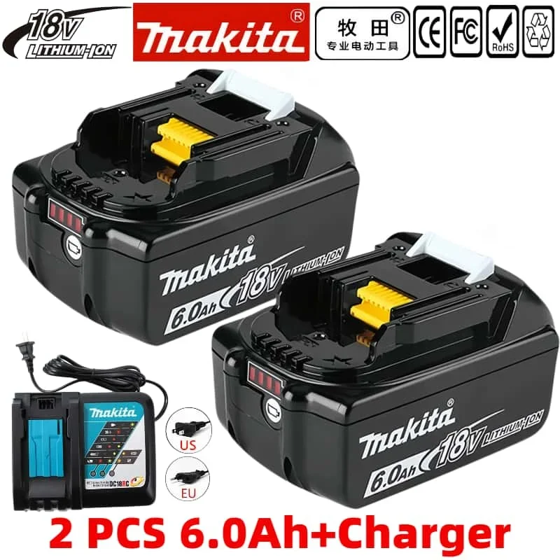 Литиевая батарея Makita 6Ah/5Ah/3Ah/3Ah для 18 В BL1830B BL1850B BL1860 BL1815