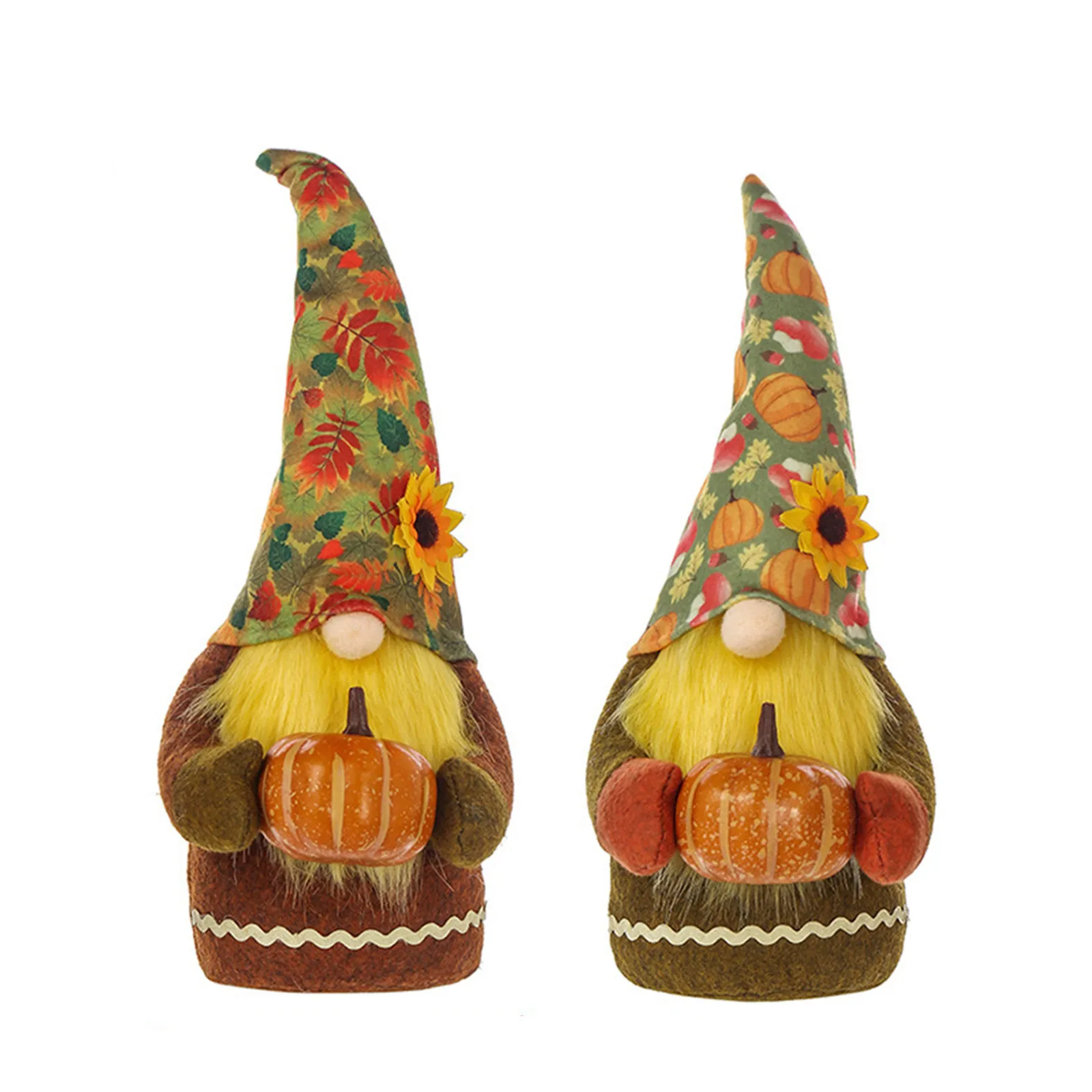 

decoration sunflower cute pumpkin dwarf ornament faceless doll head Thanksgiving Plush toy