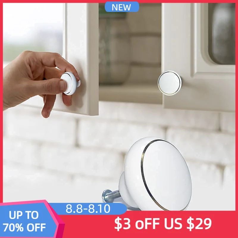 

TFAAI Single Hole Ceramic Drawer Knobs Color Applique Wardrobe Furniture Handles Rustic Country Style Cupboard Dresser Pulls