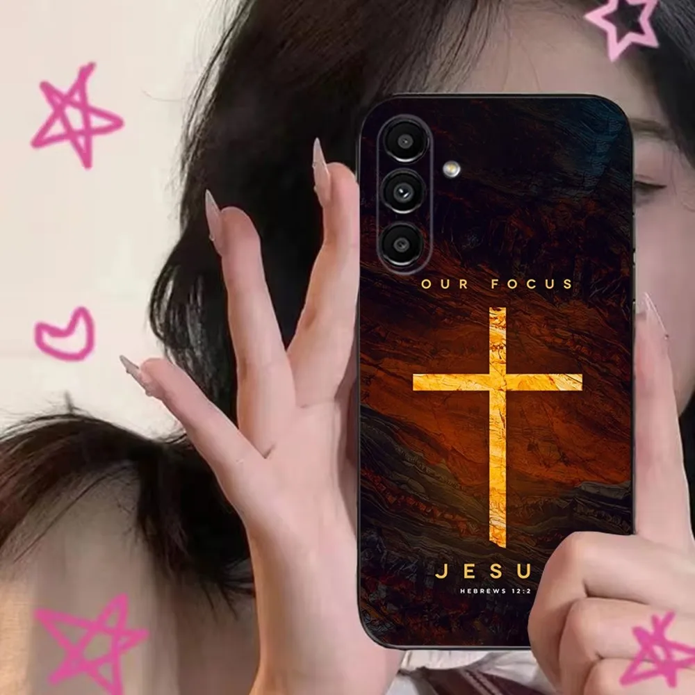 Чехол для телефона с христианским крестом Библии Иисуса Samsung S24 S21 S22 S23 S30 Ultra S20 Plus Fe