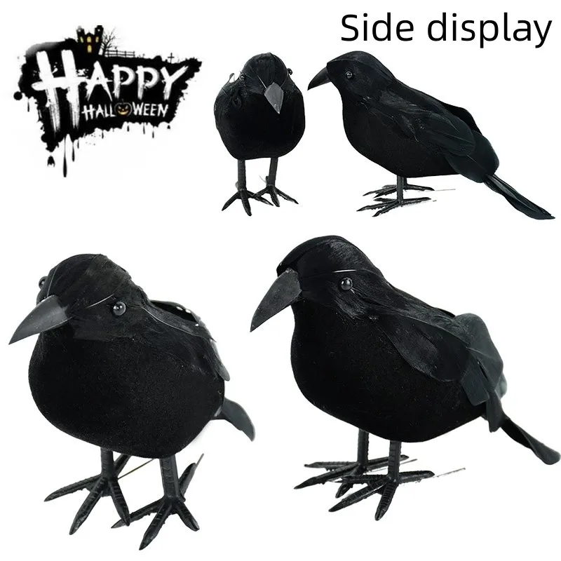 

Simulation Black Raven Bird Crow Natural Prop Scary Pest Repellent Control Pigeon Repellent Raven Party Supplies Decoration