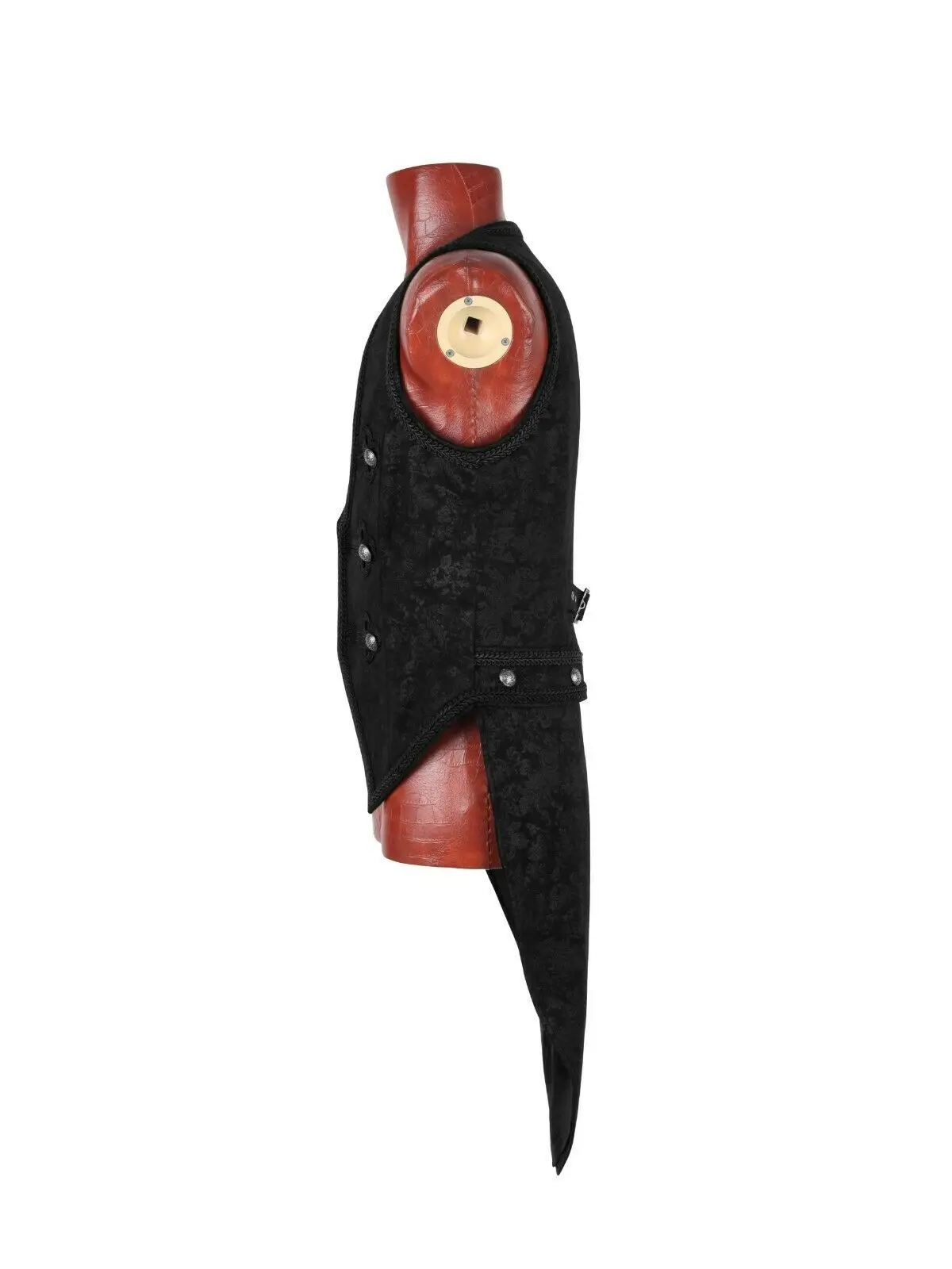 Мужской жилет в стиле Панк Rave черный готический стимпанк викторианская модель -