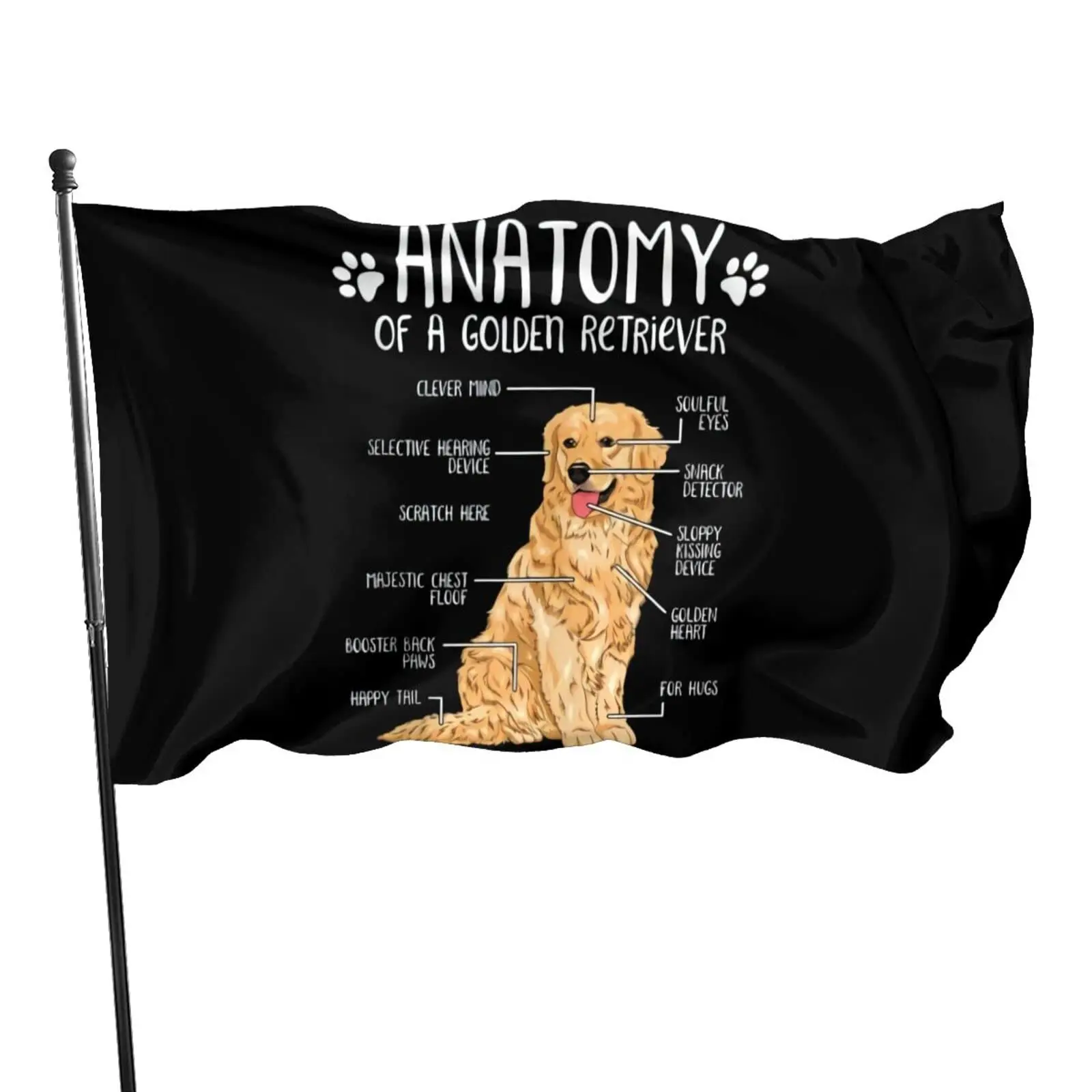 Golden Retriever Welcome Dog Flag Small Happy Golden Retriever Flag for Outdoor Lawn and Garden Home Decor for Dog Lovers Gifts