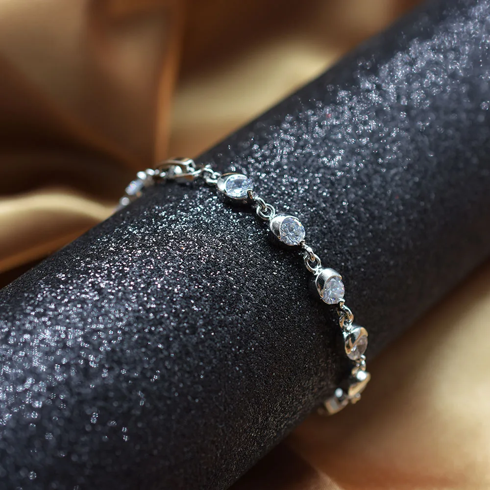 

2023 новые модные серебряные браслеты для женщин, циркониевый браслет для свадебной вечеринки, подарок, ювелирные изделия, оптовая продажа