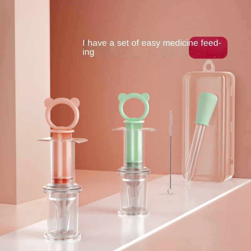 

Baby Silicone Medicine Feeder Anti-choking Syringe Pacifier Type Two-sided Liquid Feeder Medicine Feeder