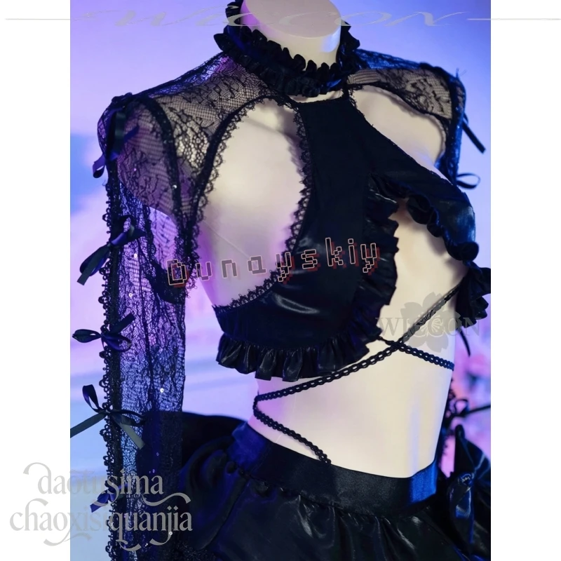 Фото Новинка! Костюм для косплея по аниме Liberalio: Dreaming Black – сексуальное готическое кружевное платье Лолиты для Хэллоуина 2026 №5
