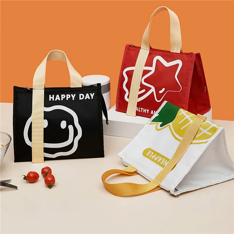 

Cartoon Thermal Lunch Box Bags For Women Kids Waterproof Food Storage Container Travel Picnic Pouch Insulated Cooler Bento Bag