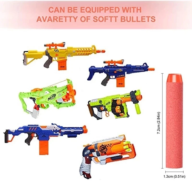 Универсальные пули для бластера серии Nerf голубые/красные/зеленые 50-1000 шт. |