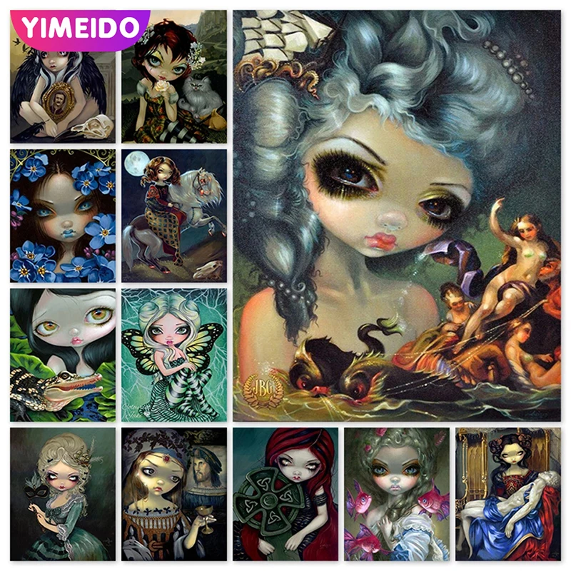 

Алмазная живопись YIMEIDO AB, мультяшный бархатный холст 5d, вышивка крестиком, картины, мозаика, настенное искусство