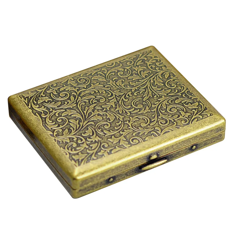 

New 20pcs Metal Cigarette Case Flip Flap Engraved Dustproof Cigarette Case Cigarette Accessories