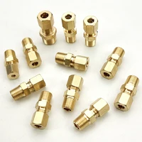 1/8" 1/4" 3/8" 1/2" NPT Male x Fit 1/8" 3/16" 1/4" 5/16" 3/8" OD Tube Compression Union Brass Pipe Fitting
