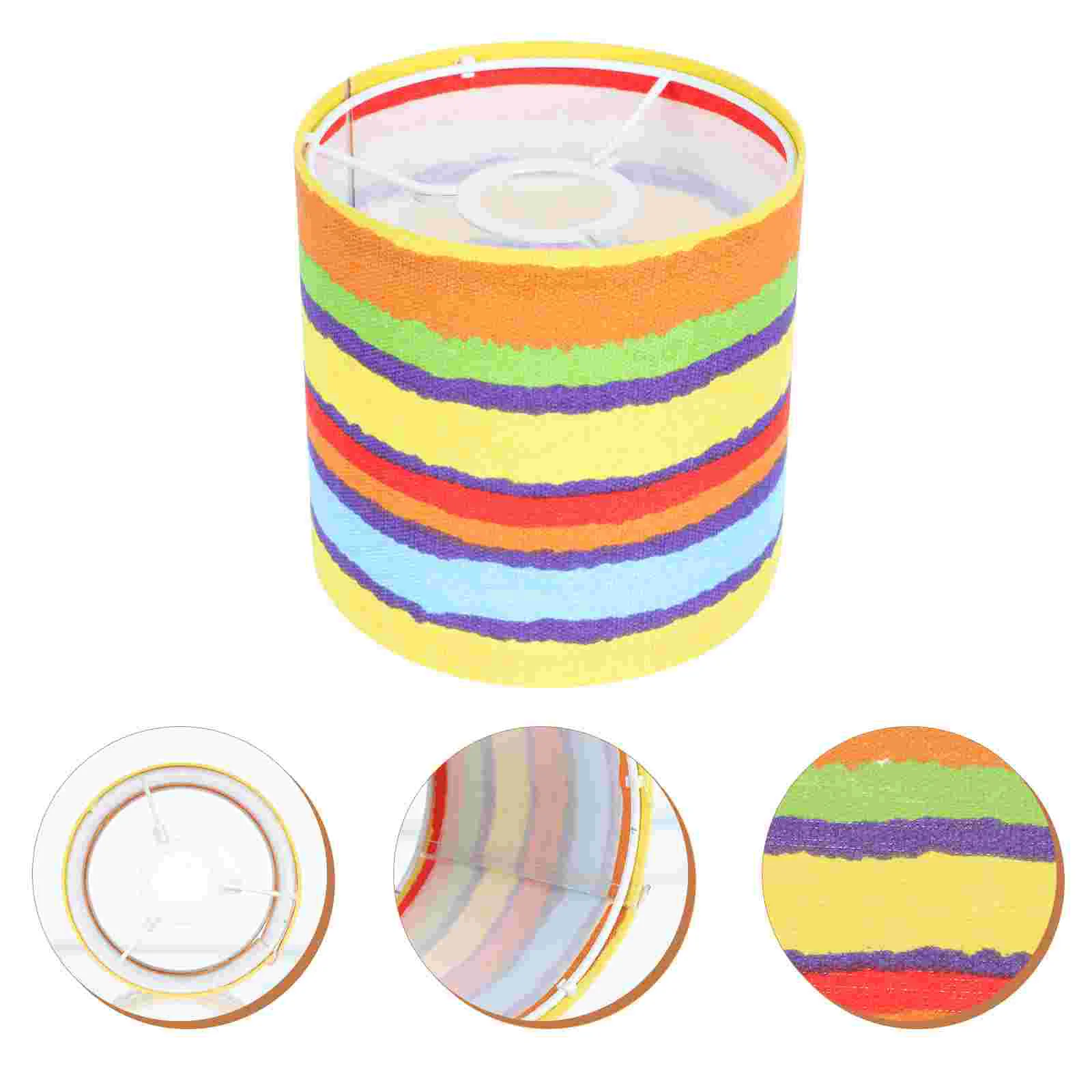 

Lamp Shade Lampshade Light Table Shades Floor Fabric Modern Pendant Bulb Rainbow Lampshades Cloth Ceiling Cover Bedroom