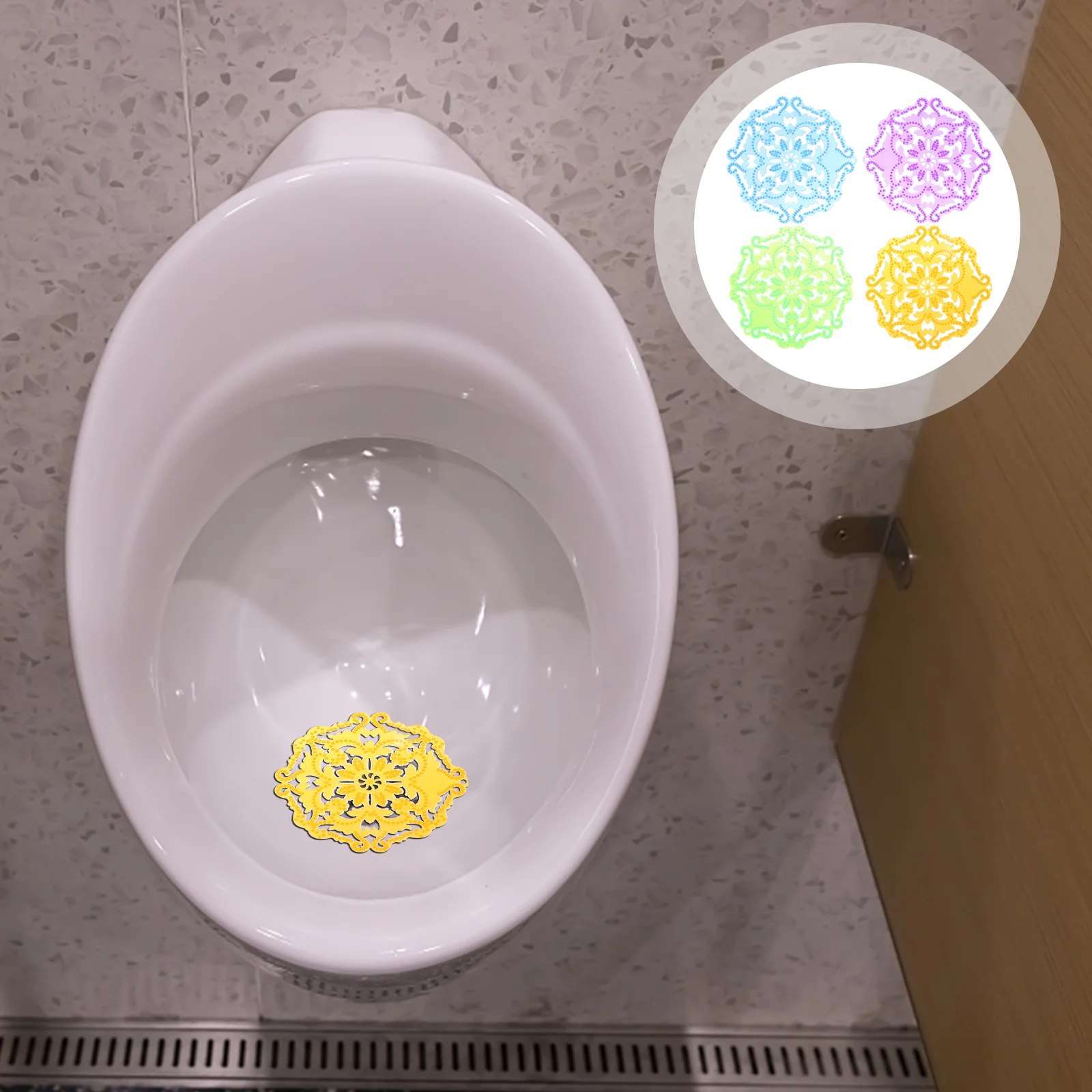 

4 Pcs Spray Deodorant Men Urinal Deodorizer Mats Scented Screens Pads Air Freshener Toilet Supplies Man