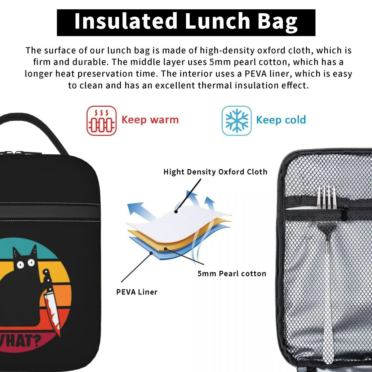 Термосумка для ланча с изображением кошки