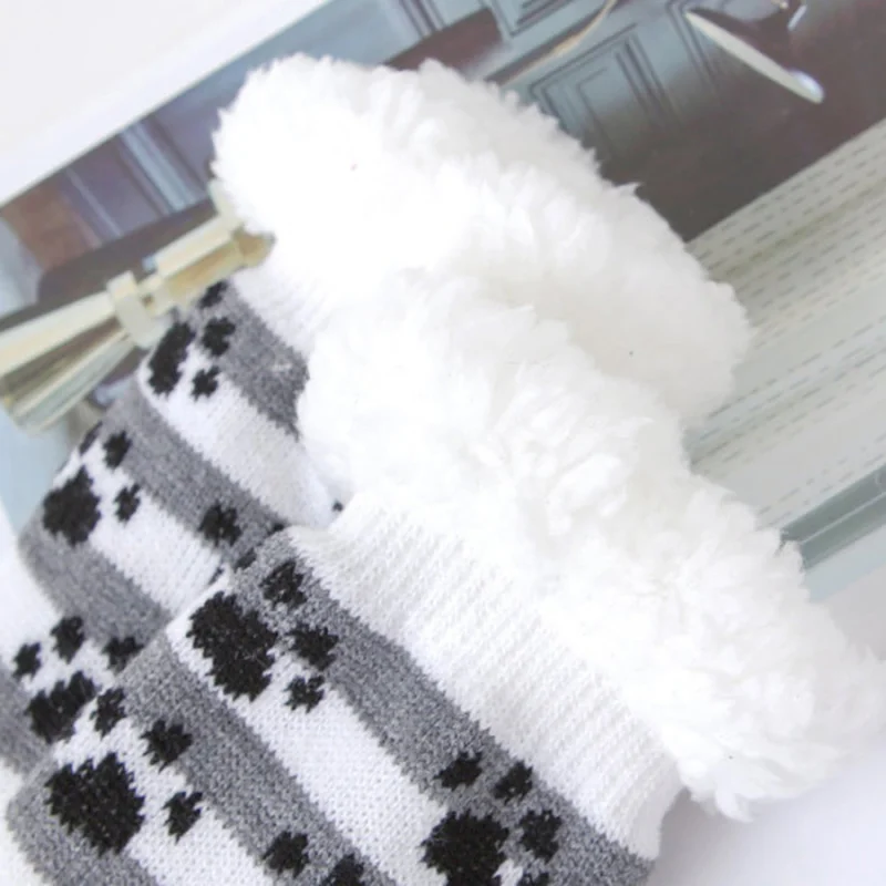 Home Floor Thicken Fluffy Fur Fleece Cotton Socks Winter Warm Slipper Socks Bed Sleeping Funny Animals Cute Sock Gift