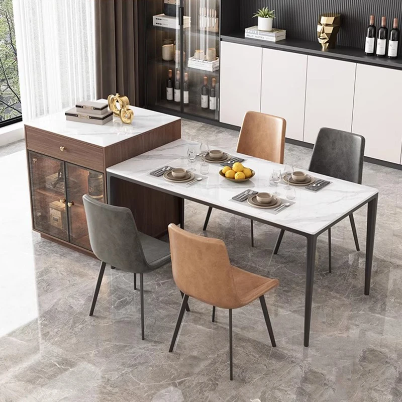 

Luxury Side Dining Tables Modern Kitchen Salon Home Mobile Table Console Hall Living Room Mesas De Jantar Hotel Furniture DWH