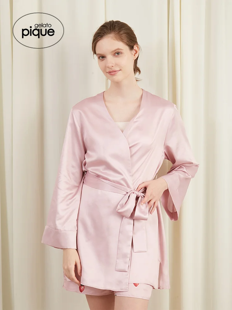 Nightgown Satin Robes Room Wear Gelato Pique New Arrivals Women's Pajamas Home Wear Strawberry