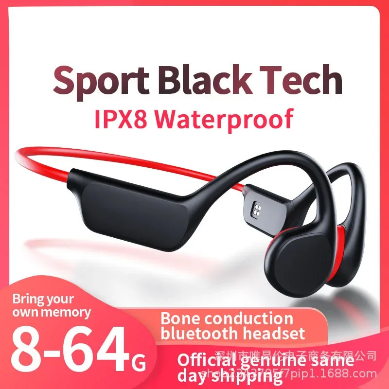 X7 True Bone Conduction Подвесные беспроводные наушники с памятью 32G водонепроницаемые для