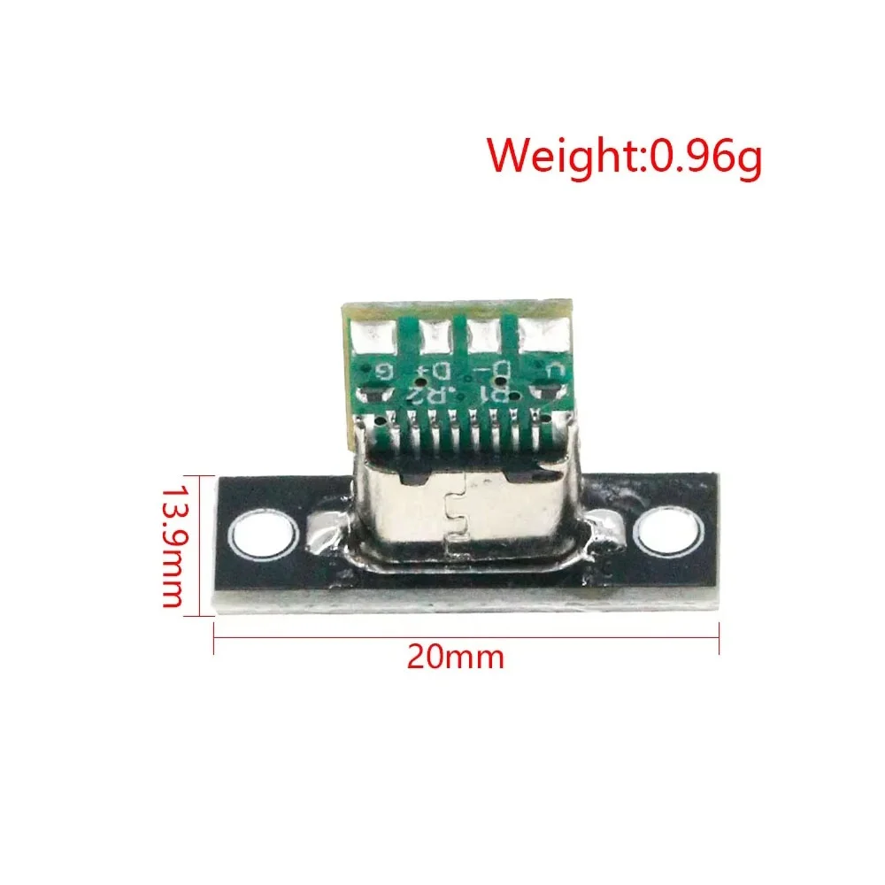 Фото 10 шт. USB 3.1 Type-C разъемы с крепежной пластиной, USB Type-C гнезда 3.1 Type-C 2-контактные 4-контактные, гнездовые разъемы для зарядки №4