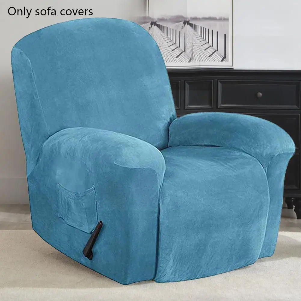 

Silver Fox Velvet Recliner Cover Sofa Cover Elastic Cover Relax Protector Slipcover Furniture All-inclusive Sofa Split S1t8