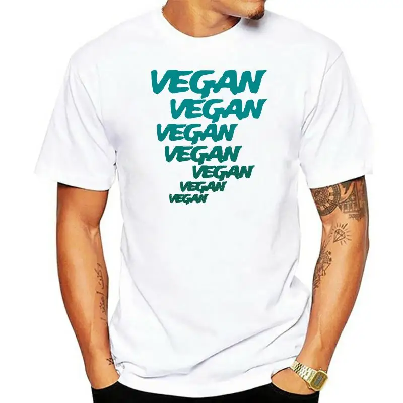 

Vegan T Shirt VEGAN T-Shirt Print 6xl Tee Shirt Short-Sleeve Fun Streetwear 100 Cotton Mens Tshirt