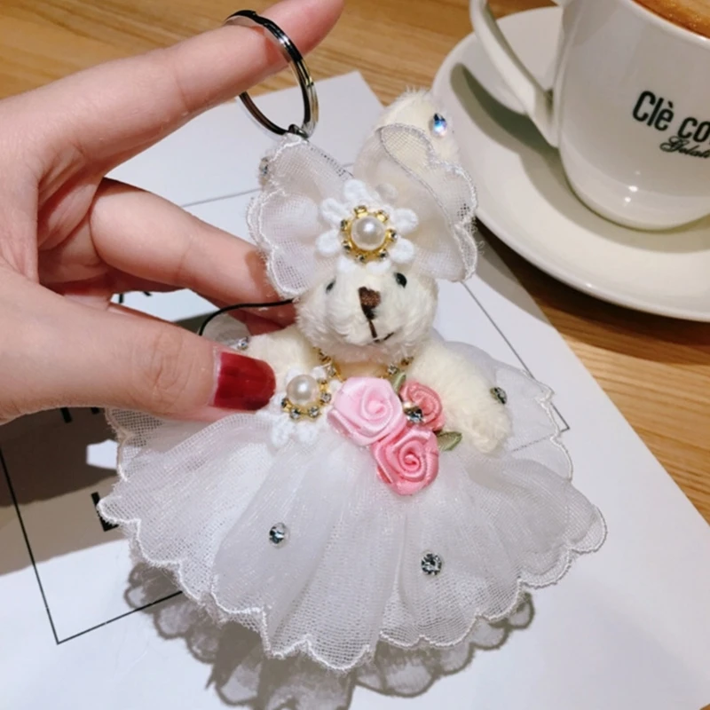 Плюшевые брелки для кукол плюшевые в форме кролика брелоки подвески рюкзака