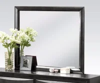 39" x 35"H Ireland Mirror In Black Home Decor Minimalist And Modern Home Furniture Bedroom Furniture Dressers Mirrors Decorative