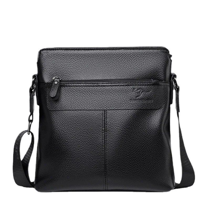 Luxury Cow Leather Men's Shoulder Messenger Bag Business Genuine Leather Crossbody Bag Casual Male Handbag Sling Bag