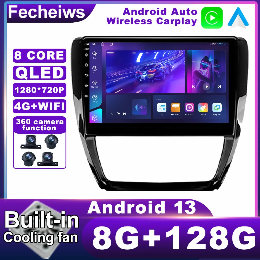 

Автомагнитола для VW Volkswagen jetta 6 10,1-2011, 2018 дюйма, Android 13, Wi-Fi