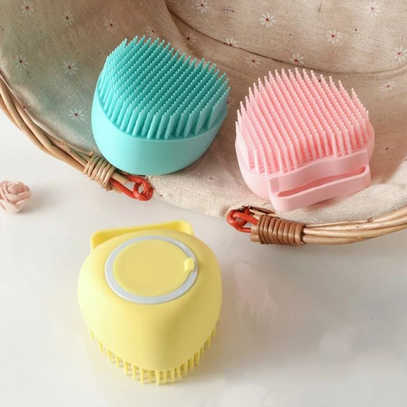 

Silicone Bath Brush Bath Household Massage Shampoo Multifunctional Brush Round Baby Bath Brush