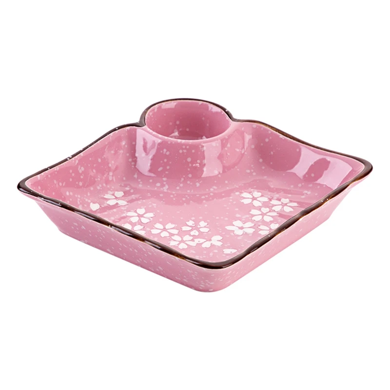 

Женская посуда с уксусом, керамическая разделенная посуда, креативная японская посуда, поднос для бытовой техники