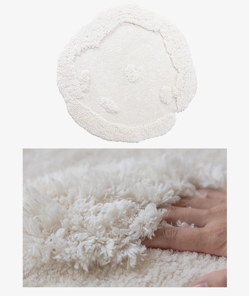 

Круглый ковёр 100% полиэстер, бежевый, для спальни