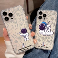 astronaut anime phone cases for iphone 11 12 13 mini se 2020 6 6s 7 8 plus x xs xr pro max cover shell pattern soft tpu clear