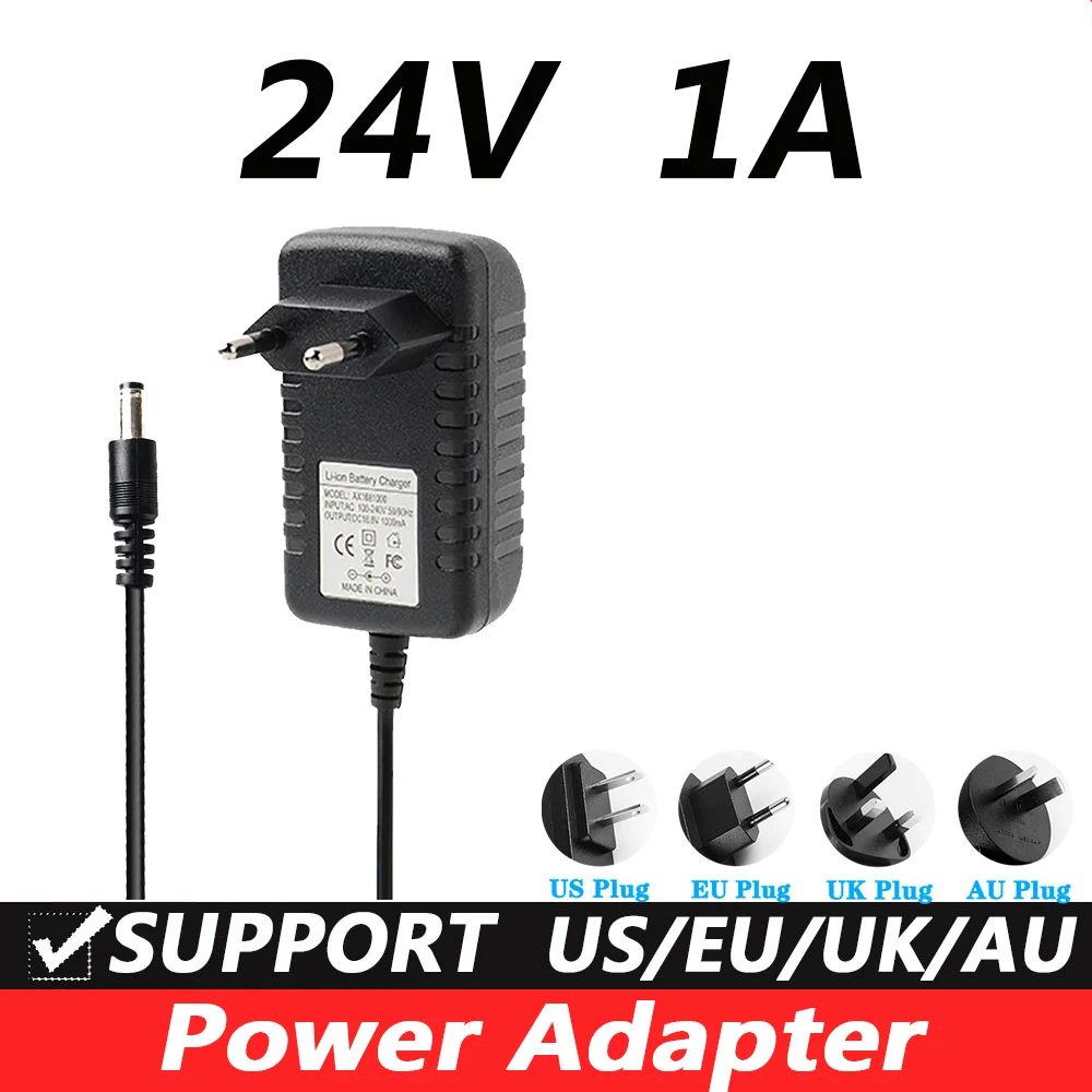 

1PCS 2023 Newest Hot EU Plug AC 110V 220V Converter DC 24V 1A Server Power Supply Adapter 5.5*2.1mm