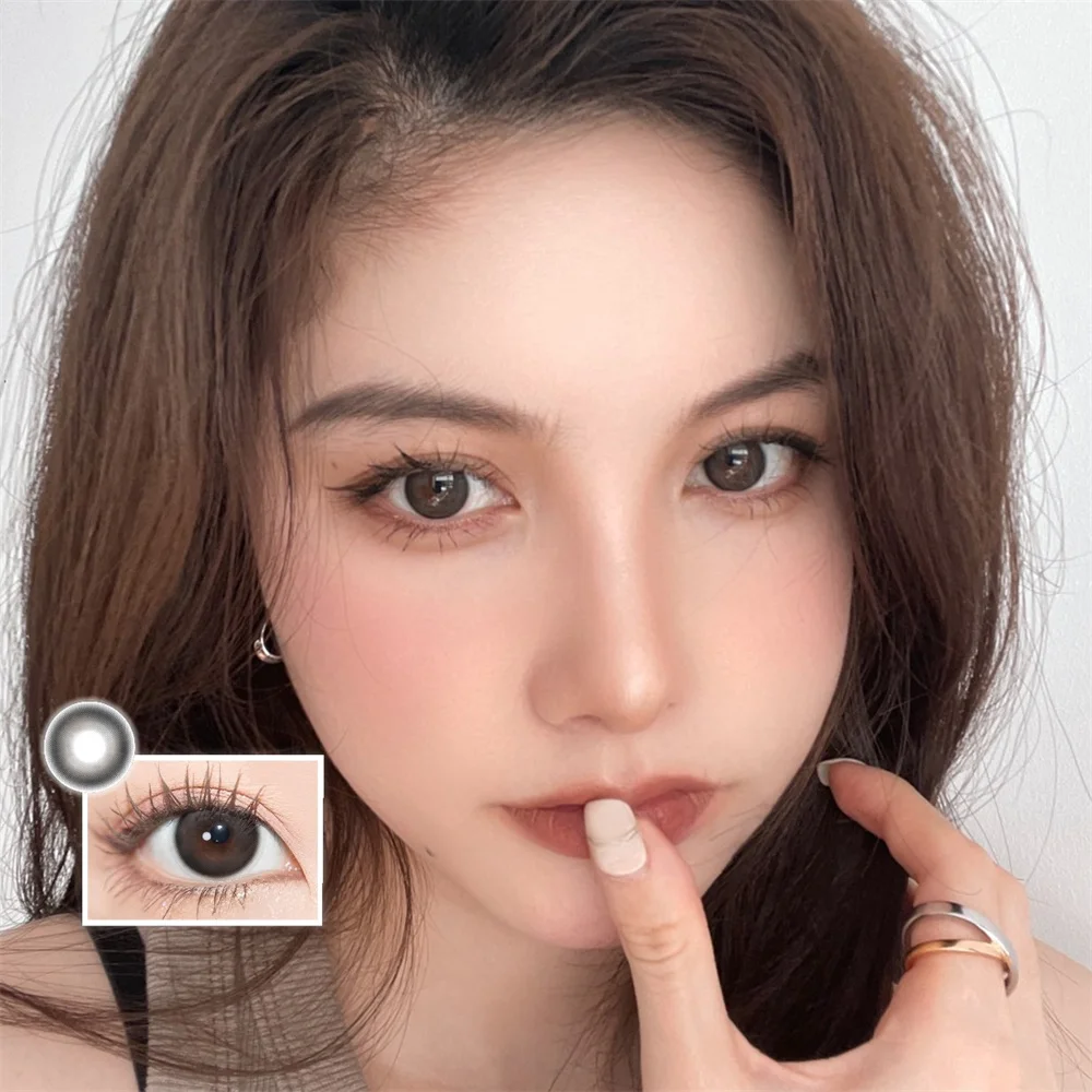 

Oreo Gray Brown Eye Lens Small Beauty Pupil Myopia Lenses Color Contact Lenses for Eyes Lenses With Diopters Prescription