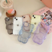 stereoscopic fashion cartoon perspectivity bear cover for iphone 11 12 13 pro x xr xs max shockproof phone case iphone 13 case