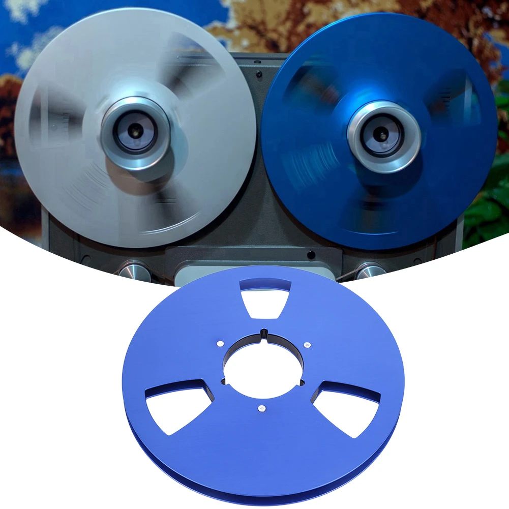 Empty Cassette Player Rack Wear-resistant 5inch 3 Holes Empty Aluminum Disc Replacement Accessories for Studer ReVox/TEAC/BASF