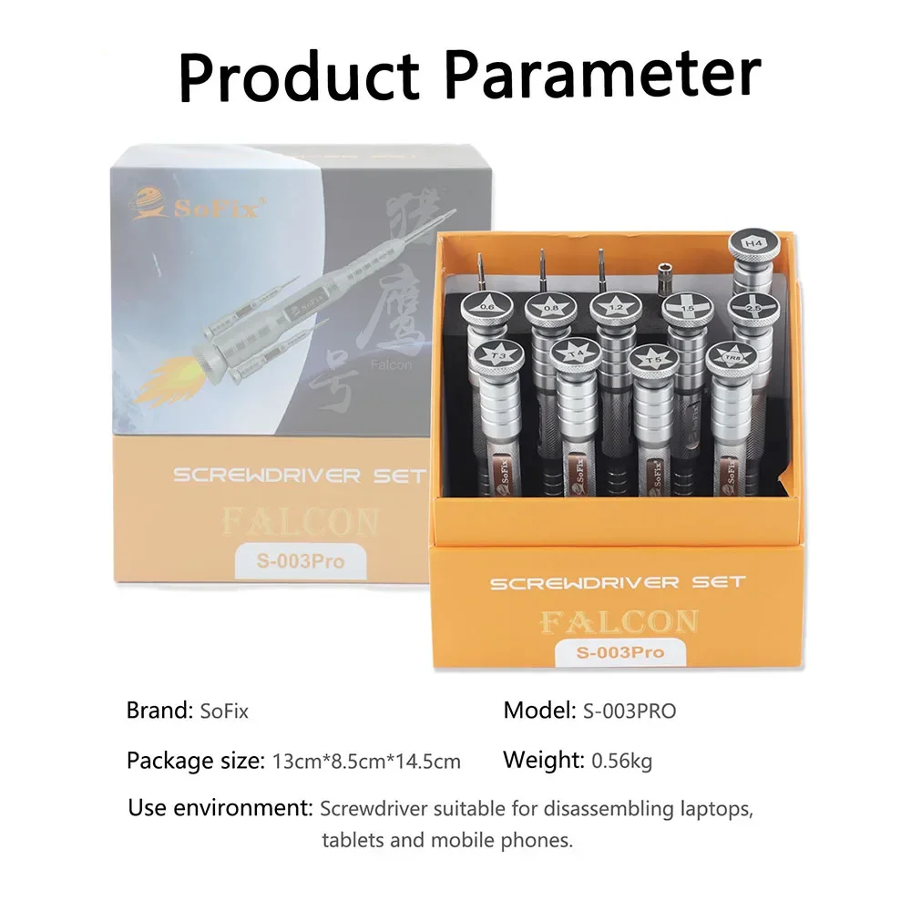 S-003PRO Набор отверток для Macbook всех телефонов Android установка винтов для Microsoft планшетов полный диапазон ремонтных инструментов