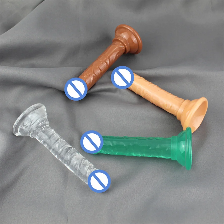 Силиконовая желейная присоска маленький реалистичный фаллоимитатор