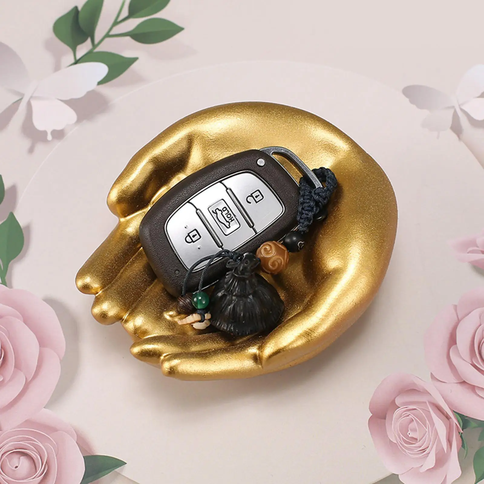 

Держатель для ювелирных изделий с ладонями, украшение для дома, поднос для хранения декоративных аксессуаров для часов, фотографий